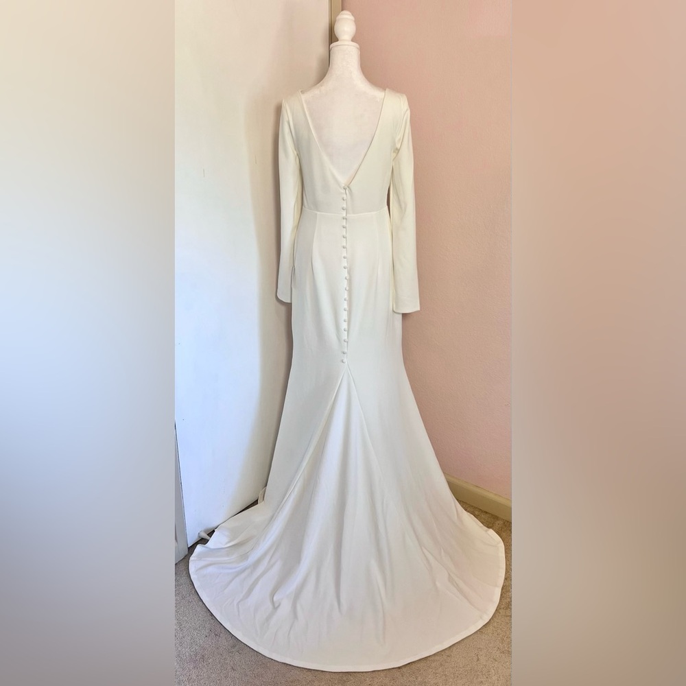 Lulus Feeling of Forever White Long Sleeve Mermaid Maxi Dress - Picture 6 of 14